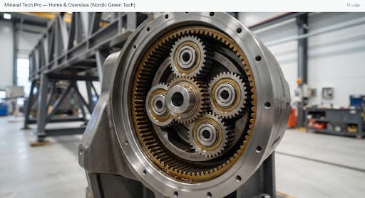Precision planetary multi-pinion thickener drive assembly on the Mineral Tech Pro test bench