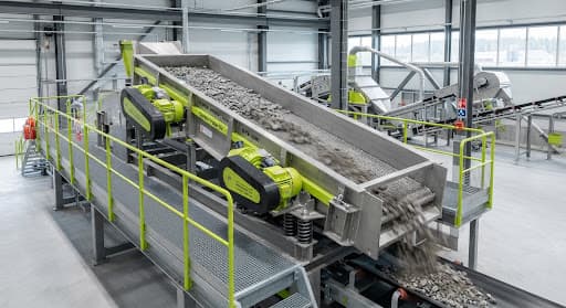 DewaterMax high-G dewatering screen producing low-moisture mineral cake